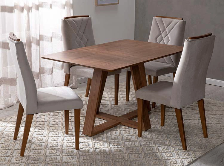 JUEGO DE COMEDOR DECOCASA AVENA MEGAN 4 SILLAS CAFÉ - 13