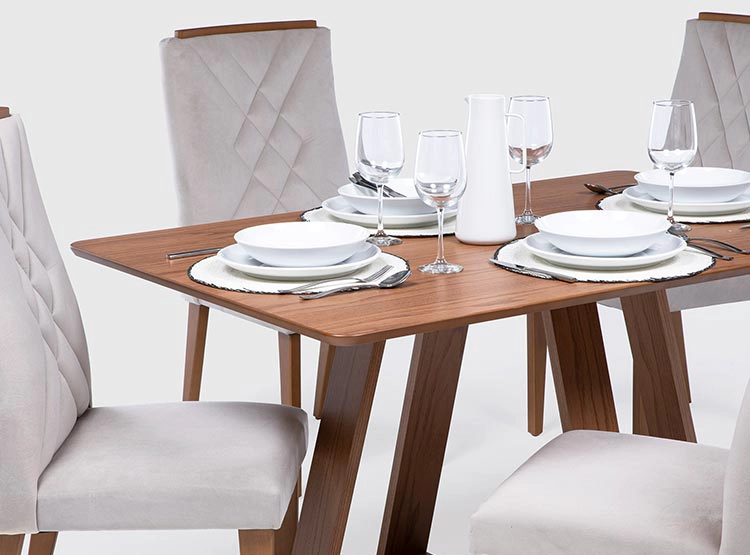 JUEGO DE COMEDOR DECOCASA AVENA MEGAN 4 SILLAS CAFÉ - 10