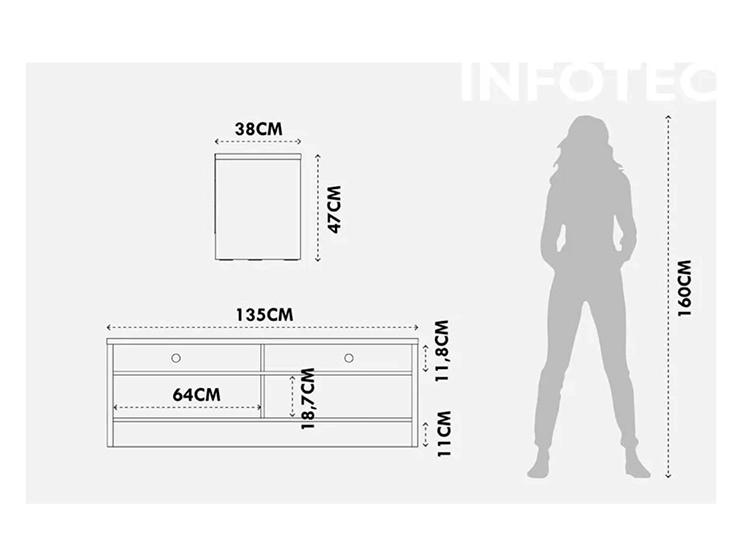 RACK TV DECOCASA ASPEN 1.35 50" - 4