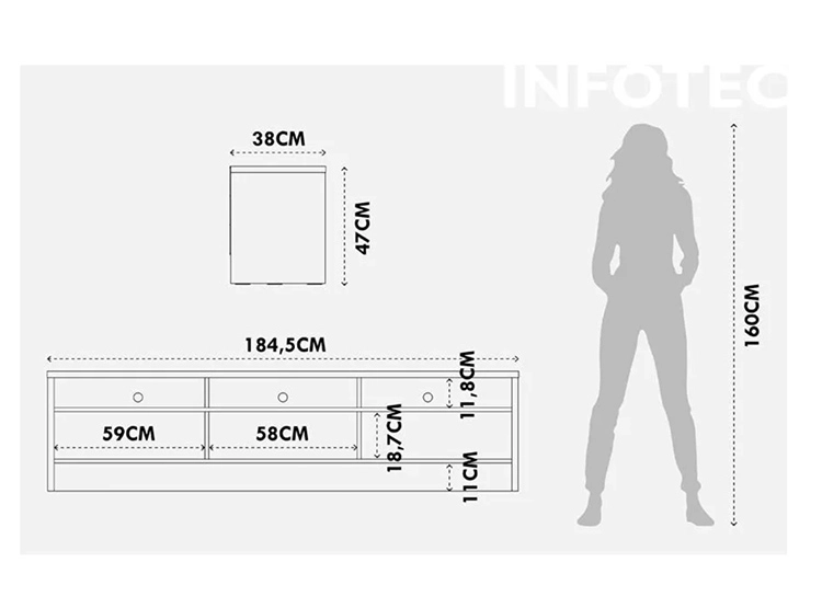 RACK TV DECOCASA ASPEN 1.8 75" - 6