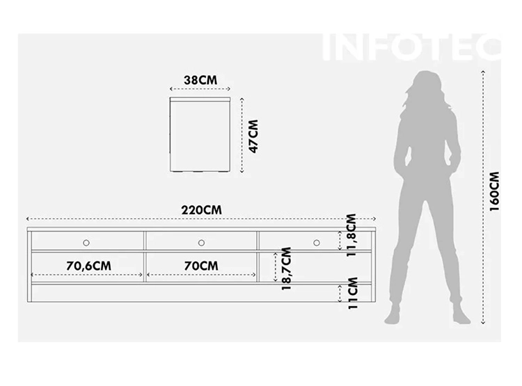 RACK TV DECOCASA ASPEN 2.2 75" - 6