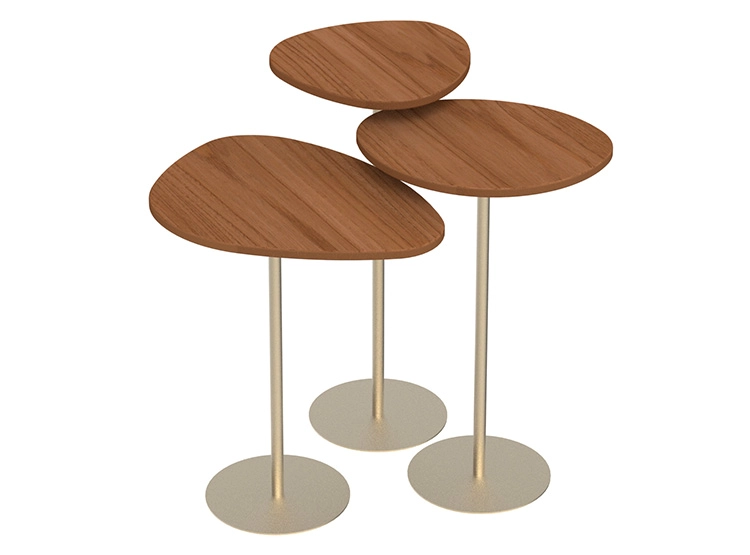 SET 3 MESAS DE CENTRO DECOCASA BOTANIC METAL 43 X 36.3 CM - 1