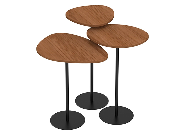 SET 3 MESAS DE CENTRO DECOCASA BOTANIC METAL 43 X 36.3 CM