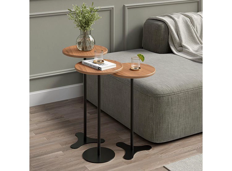 SET 3 MESAS DE CENTRO DECOCASA ORB METAL 30 X 30 CM - 6