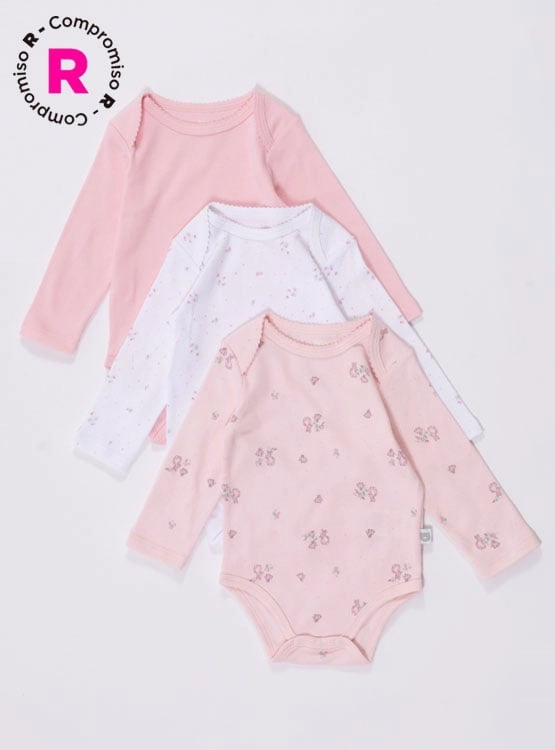 PACK X3 BODY NIÑA BABY HARVEST - 1