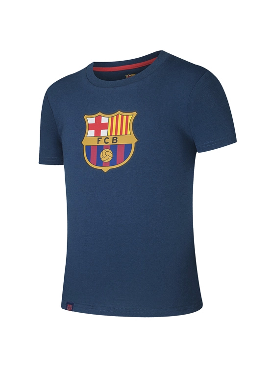 POLERA MANGA CORTA NIÑO FEXPRO AZUL MARINO BASIC BCN - 1