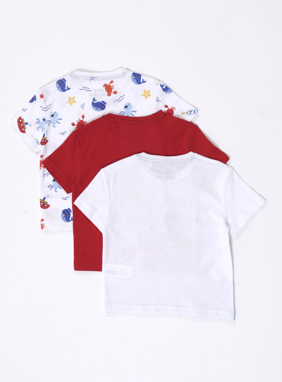 TRIPACK POLERAS MANGA CORTA NIÑO BABY HARVEST - 2
