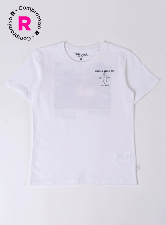 POLERA MANGA CORTA  NIÑO HARVEST PRINT ESPALDA - 1