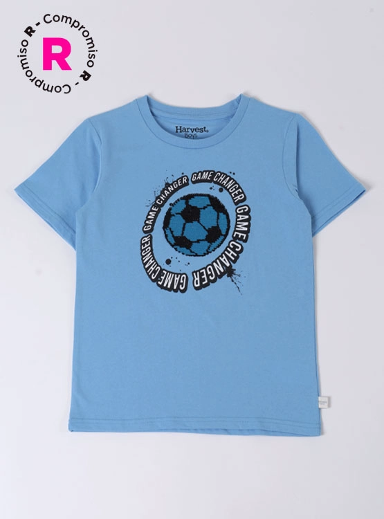 POLERA MANGA CORTA NIÑO HARVEST LENTEJUELAS - 1