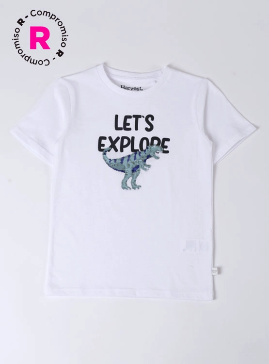 POLERA MANGA CORTA NIÑO HARVEST LENTEJUELAS - 1
