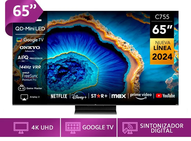 SMART TV TCL MINI LED UHD 4K 65" 65C755