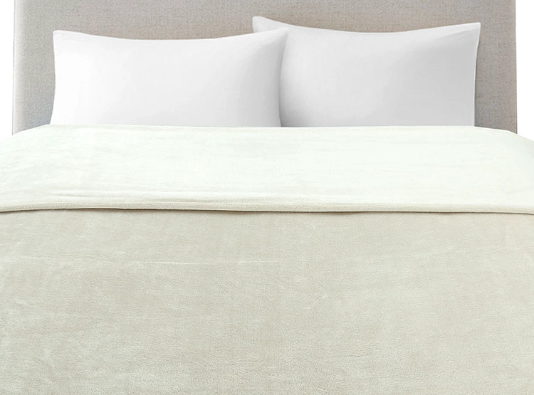 FRAZADA ILLUSIONS FLANNEL 1.5 PLAZAS 220 X 160 CM BEIGE