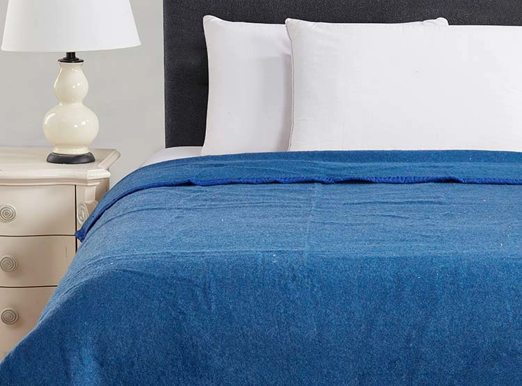 FRAZADA ILLUSIONS LANA 1 PLAZA 210 X 140 CM AZUL - 1