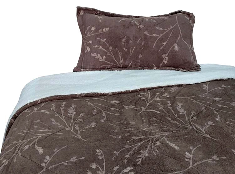 PLUMÓN ILLUSIONS COLVILLE 2 PLAZAS CORAL CHOCOLATE ESTAMPADO - 1