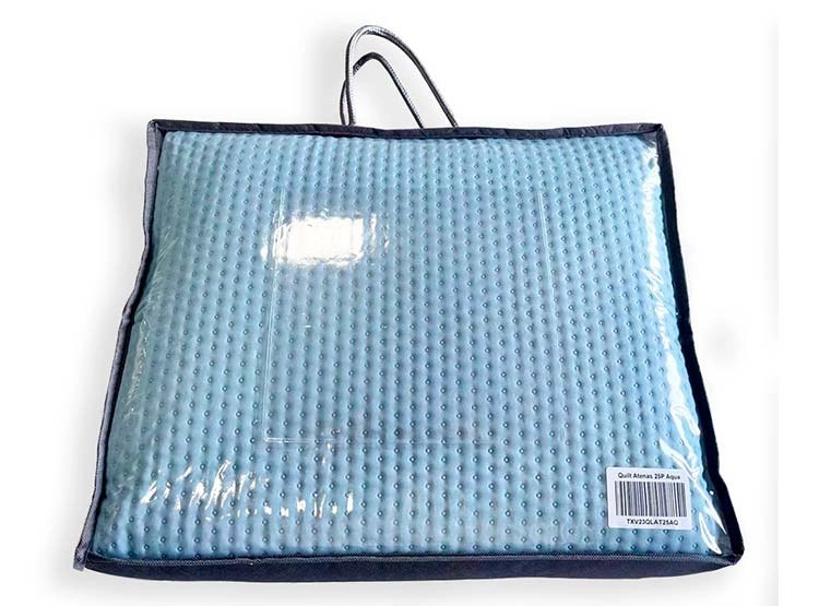 CUBRECAMA QUILT ILLUSIONS 1.5 PLAZAS AGUA LISO ATENAS - 2