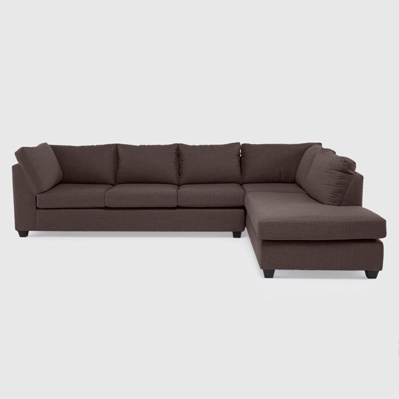 SOFÁ SECCIONAL DERECHO BARRA DESIGN AVERILL 4 CUERPOS CAFÉ