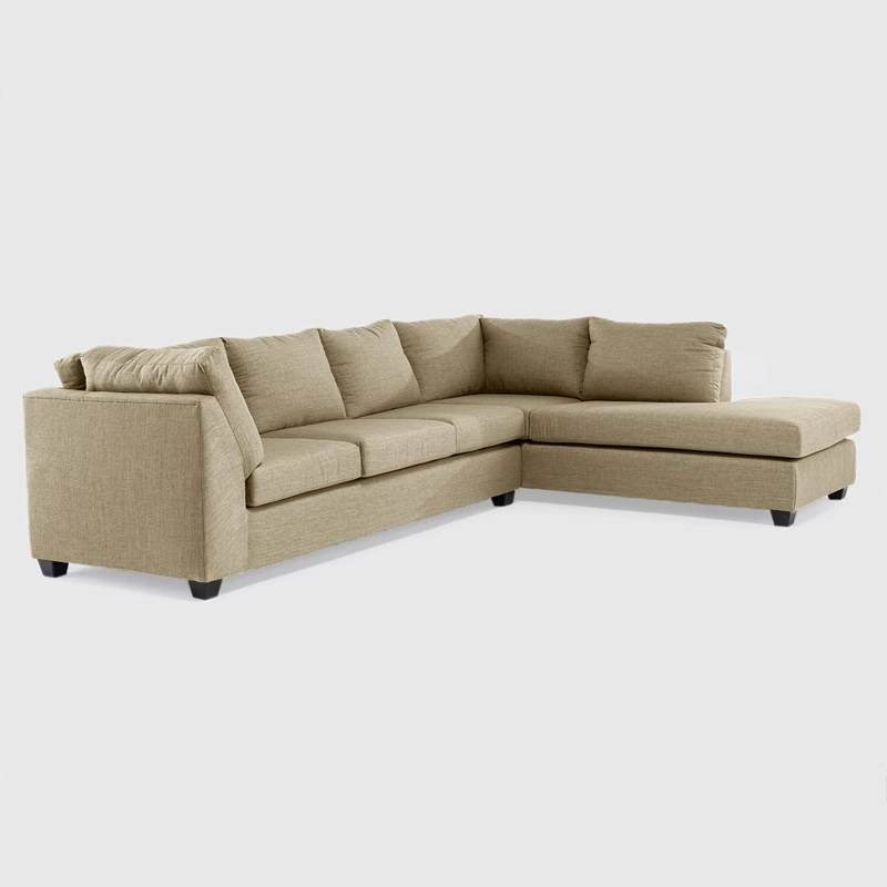 SOFÁ SECCIONAL DERECHO BARRA DESIGN AVERILL 4 CUERPOS CAFÉ - 2