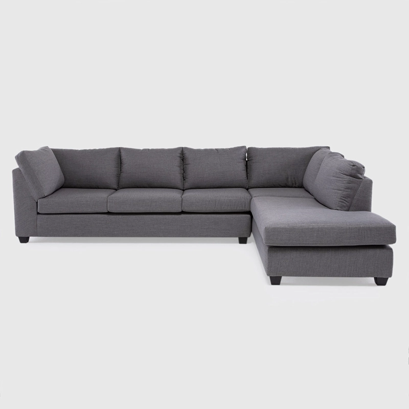 SOFÁ SECCIONAL DERECHO BARRA DESIGN AVERILL 4 CUERPOS CAFÉ - 1