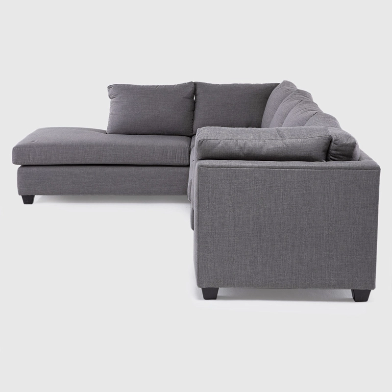 SOFÁ SECCIONAL IZQUIERDO BARRA DESIGN AVERILL 4 CUERPOS CAFÉ - 3