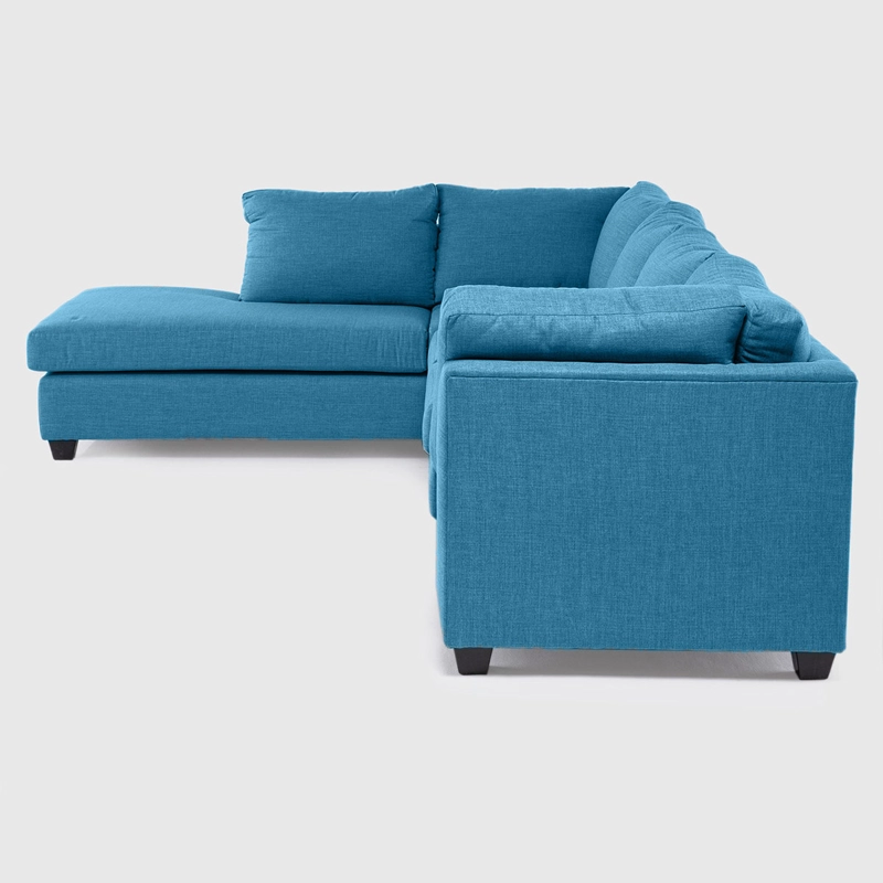 SOFÁ SECCIONAL IZQUIERDO BARRA DESIGN AVERILL 4 CUERPOS CAFÉ - 3