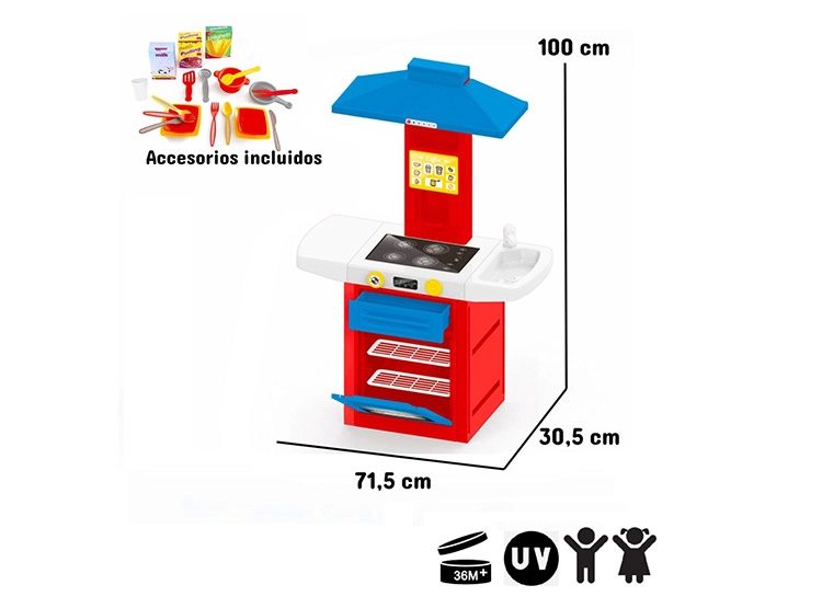 COCINA MULTICOLOR CHEF 4506 - 6