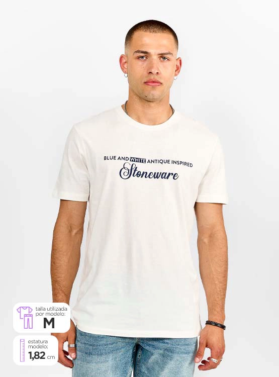 POLERA MANGA CORTA ALGODÓN HOMBRE INDEX PRINT