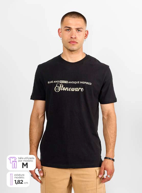 POLERA MANGA CORTA ALGODÓN HOMBRE INDEX PRINT