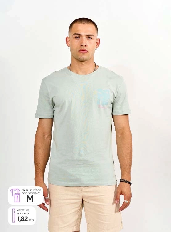 POLERA MANGA CORTA ALGODÓN HOMBRE INDEX PRINT