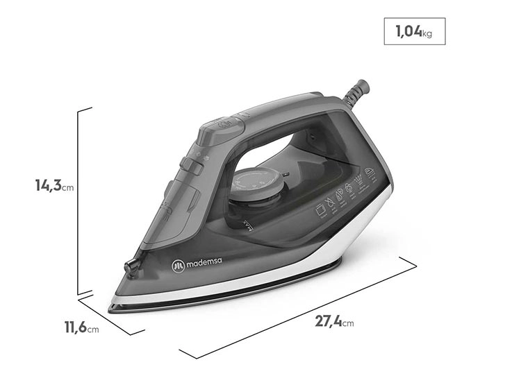 PLANCHA A VAPOR MADEMSA 1500 W MIR20 GRIS - 2