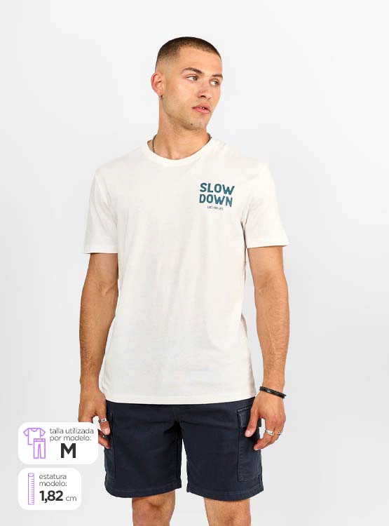 POLERA MANGA CORTA ALGODÓN HOMBRE INDEX PRINT - 1