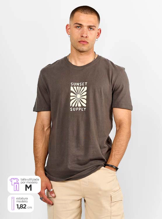POLERA MANGA CORTA ALGODÓN HOMBRE INDEX PRINT