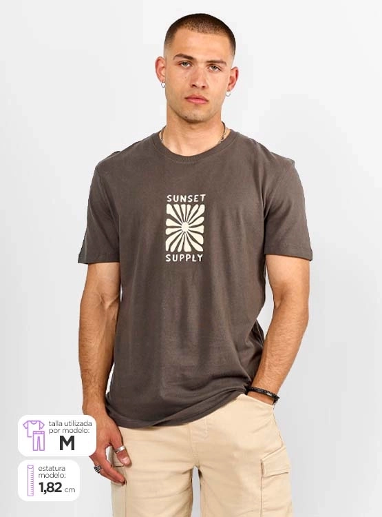 POLERA MANGA CORTA ALGODÓN HOMBRE INDEX PRINT