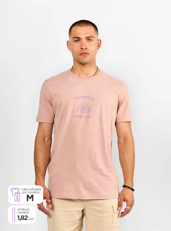 POLERA MANGA CORTA ALGODÓN HOMBRE INDEX PRINT
