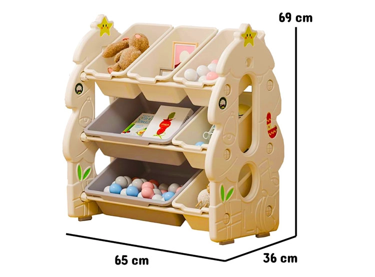 ESTANTE KIDSCOOL 7 CAJAS YG2023-RC002-BL BLANCO - 2