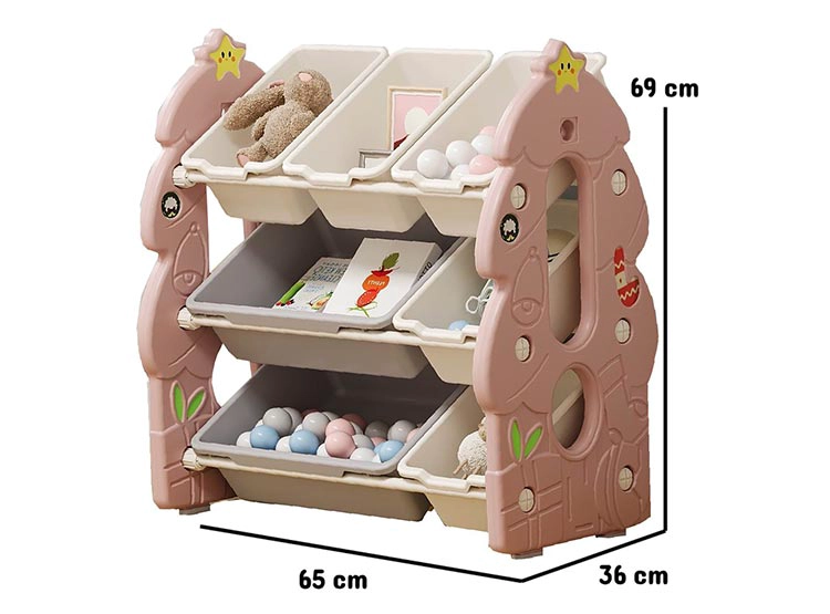 ESTANTE KIDSCOOL 7 CAJAS YG2023-RC002-RS ROSADO - 2