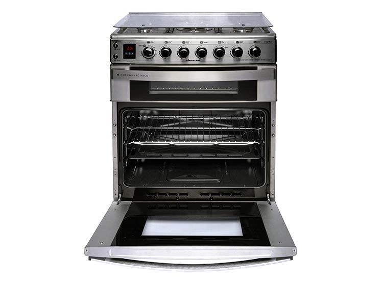 COCINA A GAS SINDELEN CH-770DHIN 5 PLATOS GRILL DOBLE HORNO ACERO - 2