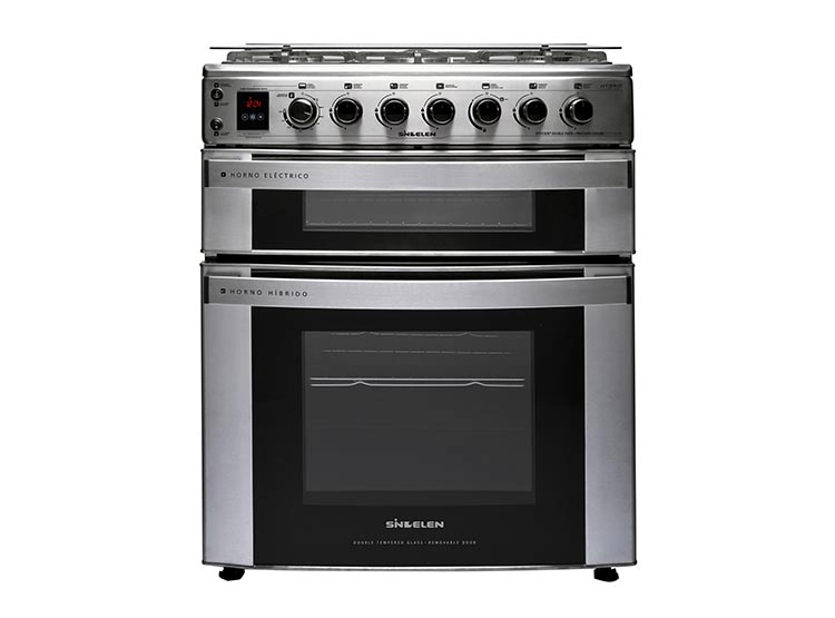 COCINA A GAS SINDELEN CH-770DHIN 5 PLATOS GRILL DOBLE HORNO ACERO - 6