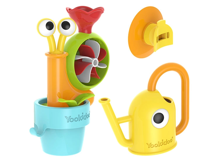 JUEGO DE BAÑO CARACOL DE AGUA INFANTIL BEBÉ NIÑO NIÑA TINA - 1
