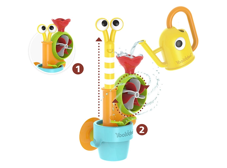 JUEGO DE BAÑO CARACOL DE AGUA INFANTIL BEBÉ NIÑO NIÑA TINA - 4