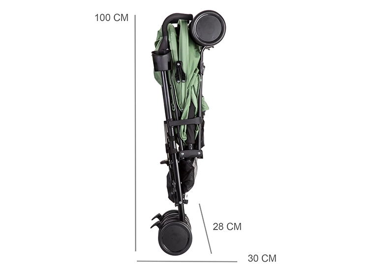 COCHE PARAGUA BEBE KHRONOS PLEGABLE COMPACTO VERDE BEBESIT - 5