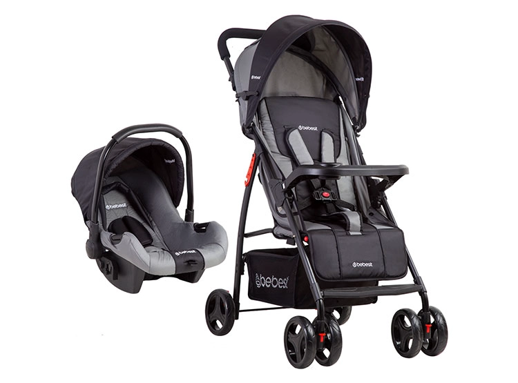 COCHE TRAVEL SYSTEM BEBE SUMMER GRIS BEBESIT - 1