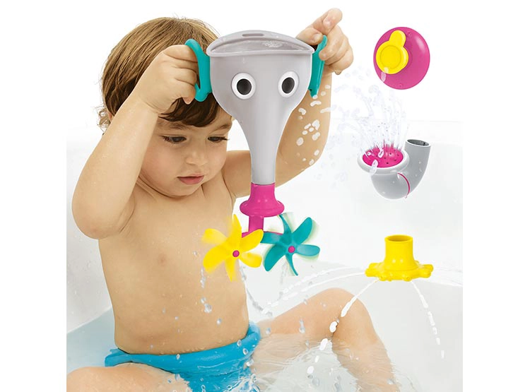 JUEGO DE BAÑO ELEFANTE EMBUDO GRIS INFANTIL BEBÉ - 4