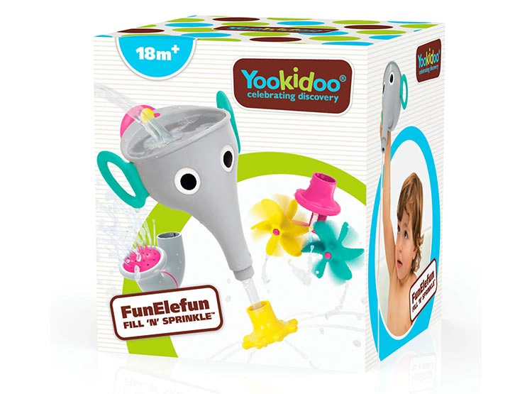 JUEGO DE BAÑO ELEFANTE EMBUDO GRIS INFANTIL BEBÉ - 6