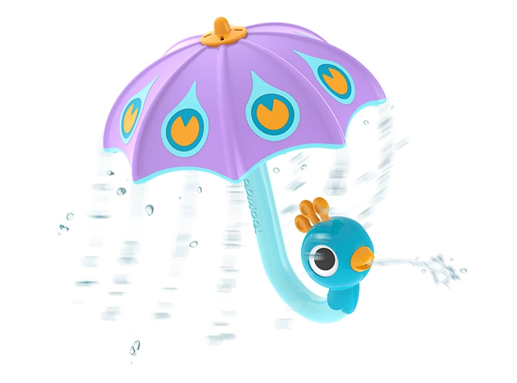 JUEGO DE BAÑO PARAGUA PAVO REAL PURPURA INFANTIL BEBÉ - 1