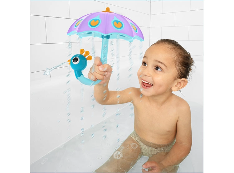 JUEGO DE BAÑO PARAGUA PAVO REAL PURPURA INFANTIL BEBÉ - 3