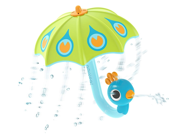 JUEGO DE BAÑO PARAGUA PAVO REAL VERDE BEBÉ NIÑO NIÑA TINA - 1