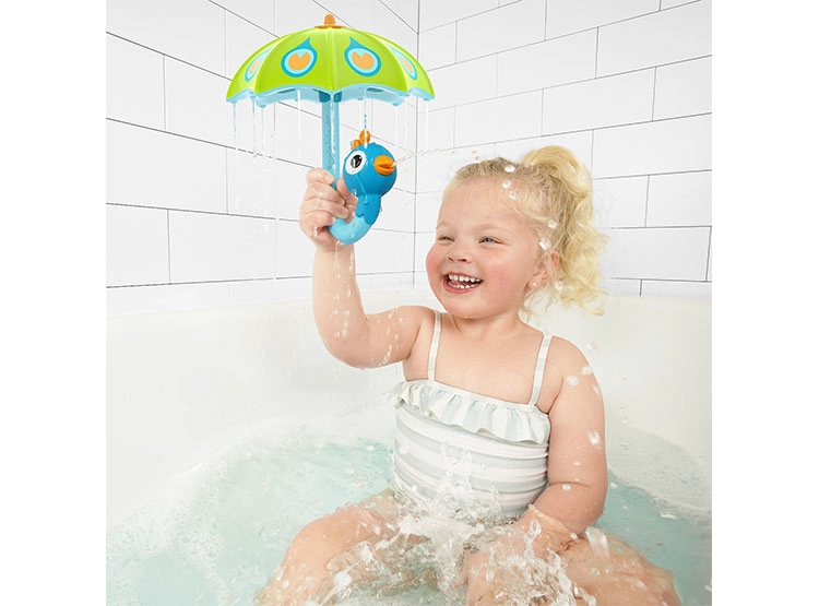 JUEGO DE BAÑO PARAGUA PAVO REAL VERDE BEBÉ NIÑO NIÑA TINA - 3