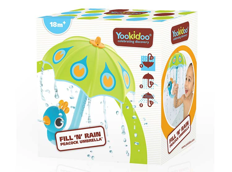 JUEGO DE BAÑO PARAGUA PAVO REAL VERDE BEBÉ NIÑO NIÑA TINA - 4