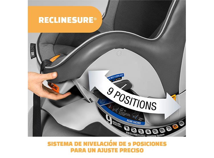SILLA AUTO CHICCO SILLA CONVERTIBLE NEXTFIT ZIP CARBON GRIS - 10