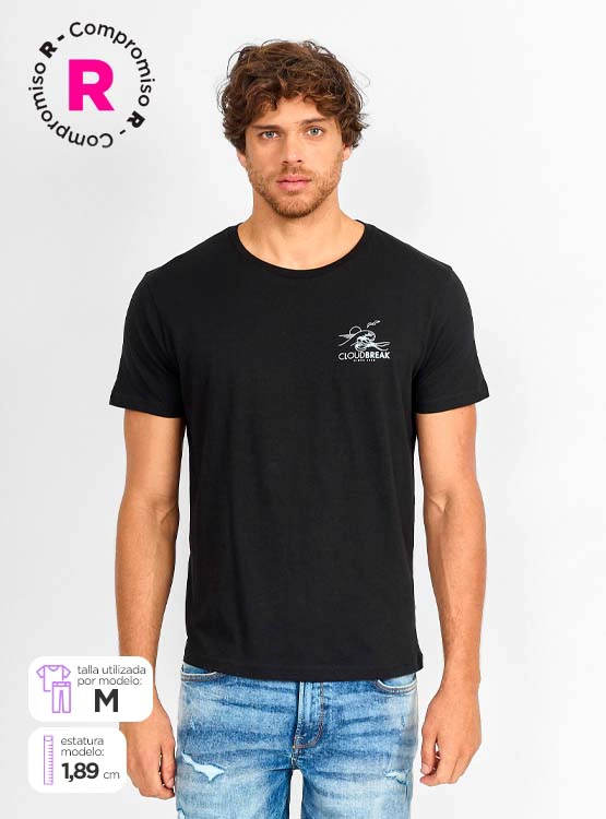 POLERA MANGA CORTA ALGODÓN HOMBRE CLOUDBREAK PRINT
